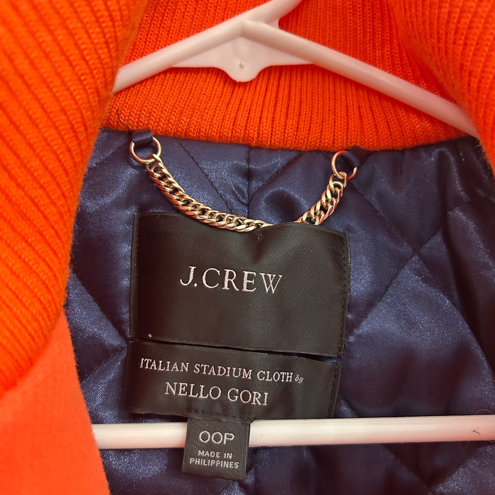 J. Crew Orange Lodge Wool 00p Coat Jacket - Picture 3 of 8
